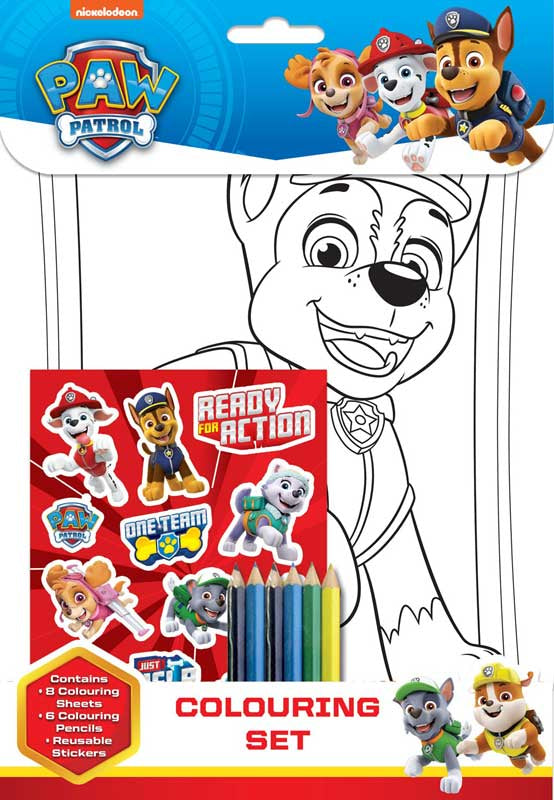 PAW PATROL COLOURING SET – Rinkies Toys and Gifts