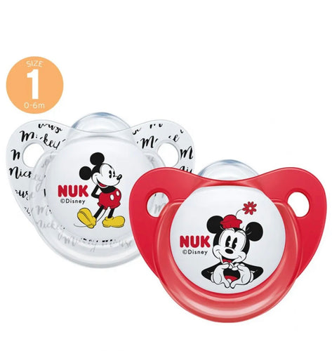 NUK DISNEY SOOTHER SILICONE SIZE 1 - 2 PACK