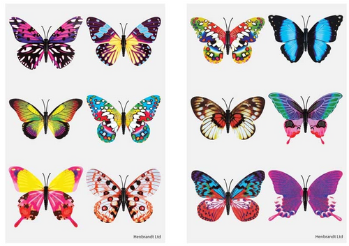 FUN TATTOOS MINI 4CM BUTTERFLY