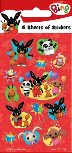 BING PARTY - 6 SHEETS STICKERS