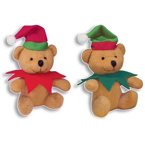 PLUSH CHRISTMAS ELF BEAR 12cm