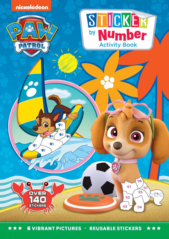 PAW PATROL STICKER BY NUMBER ACTIVITY BOOK
