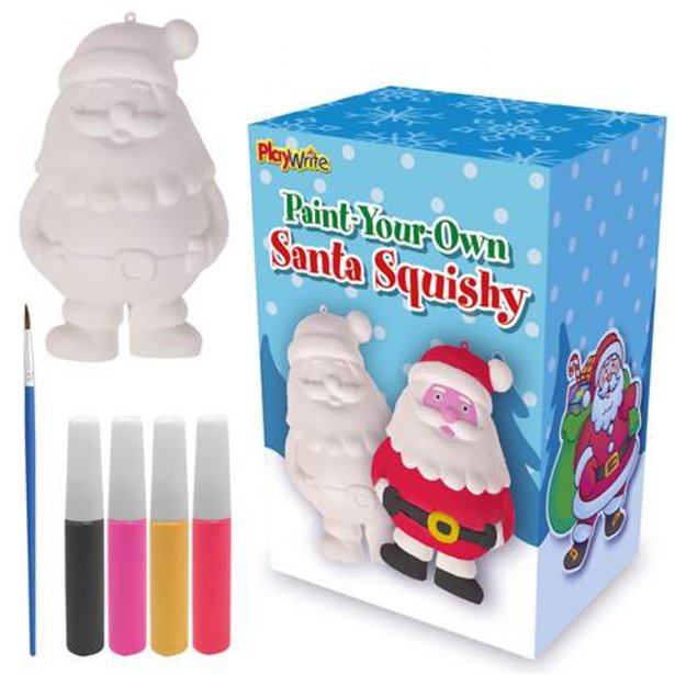 PAINT YOUR OWN SANTA SQUISHY - 15cm