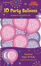 PACK OF 10 PARTY BALLOONS PINK 