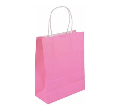 PINK PAPER PARTY BAG WITH HANDLE